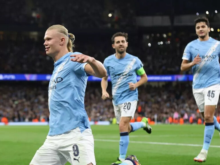 Haaland quebra recorde, City domina e vence Napoli por 2‑0 na Champions League